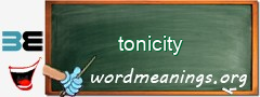 WordMeaning blackboard for tonicity